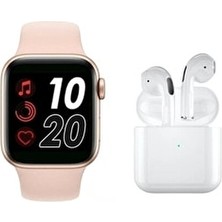 Ns Store Watch 6 Serisi Akıllı Saat Pro5 Pembe Su Geçirmez Tasarım ve Kablosuz Kulaklık Android-iOS Uyumlu