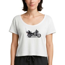 Z zepplin Harley Chopper Cvo Beyaz Kadın Tişört