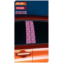 Pi Dekorasyon Araç Kapı Direk Kaplama Folyosu Barbie Desenli (Sağ Sol Takım) (2 Adet) - 22X50 cm