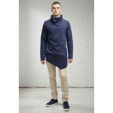 Black Steel BS-2025-016-ŞAL Yaka Asimetrik Kesim Sweatshirt