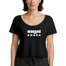 Zepplin Giyim Wanted White Siyah Kadın Tişört