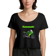 Zepplin Giyim Hkawaski Ninja 650R Siyah Kadın Tişört