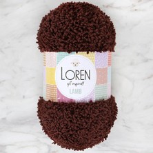 Loren Lamb Kahverengi El Örgü Ipi - R043