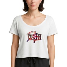 Z zepplin Death Rainbow Beyaz Kadın Tişört