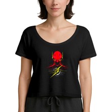 Zepplin Giyim Flash Siyah Kadın Tişört