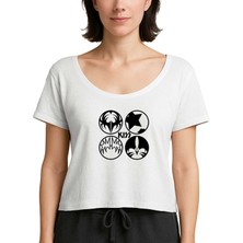 Z zepplin Kiss Figure Beyaz Kadın Tişört