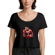 Zepplin Giyim Muhammed Ali Red Siyah Kadın Tişört