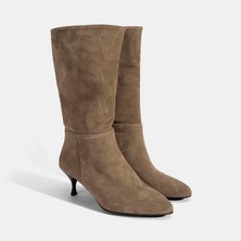 Desa Kadın Vizon İnce Topuklu Süet Bot