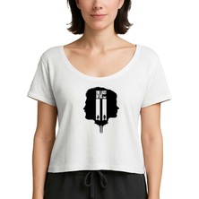 Z zepplin The Last Of Us 2 Ellie Joel Face Beyaz Kadın Tişört