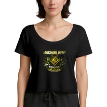 Zepplin Giyim Machine Head Hellalive Siyah Kadın Tişört