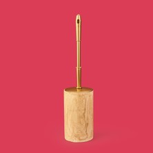 Evidea Bath Traverten Görünümlü Tuvalet Fırçası - Bej