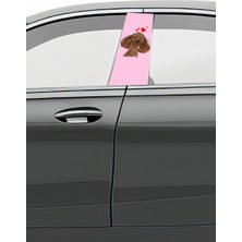 Pi Dekorasyon Araç Kapı Direk Kaplama Folyosu Desenli (Sağ Sol Takım) (2 Adet) - 22X50 cm