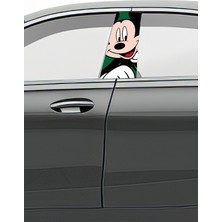 Pi Dekorasyon Araç Kapı Direk Kaplama Folyosu Desenli (Sağ Sol Takım) (2 Adet) - 22X50 cm