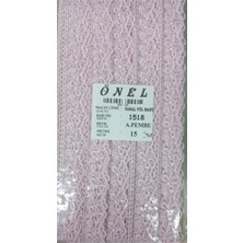 Dantel Polyester Sanal Tül Bant Açık Pembe 15 Metre En 3 cm ON-1518-AP
