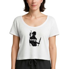 Z zepplin The Last Of Us 2 Ellie Face Beyaz Kadın Tişört