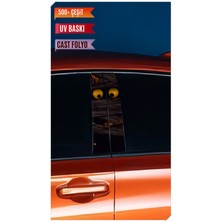 Pi Dekorasyon Araç Kapı Direk Kaplama Folyosu Desenli (Sağ Sol Takım) (2 Adet) - 22X50 cm