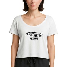 Zepplin Giyim Ferari Pronom Beyaz Kadın Tişört