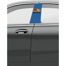 Pi Dekorasyon Araç Kapı Direk Kaplama Folyosu Desenli (Sağ Sol Takım) (2 Adet) - 22X50 cm