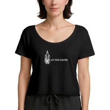 Zepplin Giyim At The Gates Logo 2 Siyah Kadın Tişört