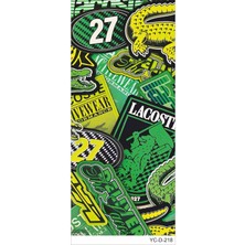 Pi Dekorasyon Araç Kapı Direk Kaplama Folyosu Desenli (Sağ Sol Takım) (2 Adet) - 22X50 cm