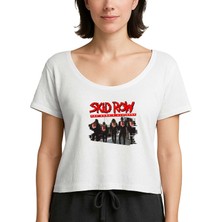Zepplin Giyim Skid Row The Gang Beyaz Kadın Tişört