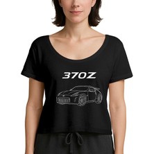 Zepplin Giyim Nissan 370Z Siyah Kadın Tişört