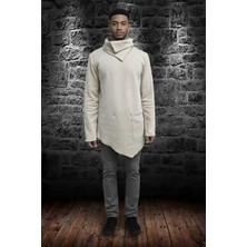 Black Steel BS-2025-016-ŞAL Yaka Asimetrik Kesim Sweatshirt