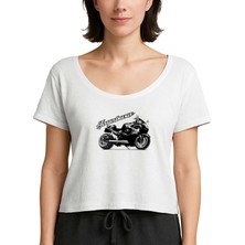 Zepplin Giyim Suzuki Hayabusa Beyaz Kadın Tişört