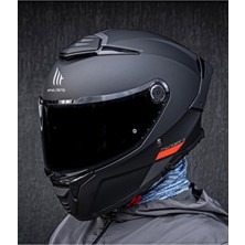 MT Helmets Thunder 4 Sv Solid Kask Siyah Renk L Beden Şeffaf Vizörlü Yüksek Koruma