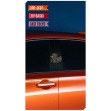 Pi Dekorasyon Araç Kapı Direk Kaplama Folyosu Ördek Desenli (Sağ Sol Takım) (2 Adet) - 22X50 cm