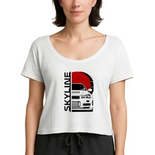 Zepplin Giyim Skyline Beyaz Kadın Tişört