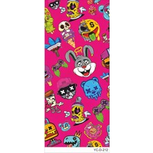 Pi Dekorasyon Araç Kapı Direk Kaplama Folyosu Desenli (Sağ Sol Takım) (2 Adet) - 22X50 cm