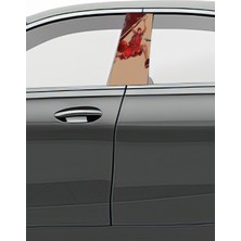 Pi Dekorasyon Araç Kapı Direk Kaplama Folyosu Desenli (Sağ Sol Takım) (2 Adet) - 22X50 cm