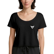 Zepplin Giyim Cupra Logo Siyah Kadın Tişört