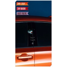 Pi Dekorasyon Araç Kapı Direk Kaplama Folyosu Joker Desenli (Sağ Sol Takım) (2 Adet) - 22X50 cm