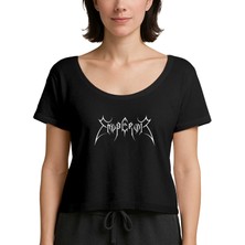 Z zepplin Emperor Logo Siyah Kadın Tişört
