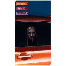 Pi Dekorasyon Araç Kapı Direk Kaplama Folyosu Breaking Bad Desenli (Sağ Sol Takım) (2 Adet) - 22X50 cm