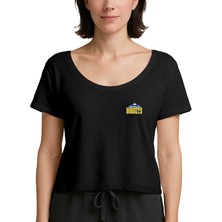 Zepplin Giyim Denver Nuggets Logo Siyah Kadın Tişört