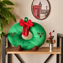 Evidea Soft Sevimli Donut Figürlü Yastık - Yeşil - 34X32 cm