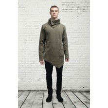 Black Steel BS-2025-016-ŞAL Yaka Asimetrik Kesim Sweatshirt