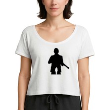 Zepplin Giyim John Wick Chapter 4 Black And White Siyah Kadın Tişört