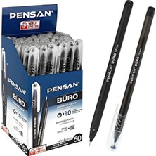 Pensan Büro Siyah İnce Uçlu Tükenmez Kalem 50 Adet Renk: Siyah Ölçüler: 1.0 mm