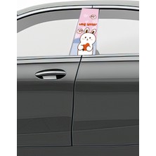 Pi Dekorasyon Araç Kapı Direk Kaplama Folyosu Desenli (Sağ Sol Takım) (2 Adet) - 22X50 cm Uyumlu