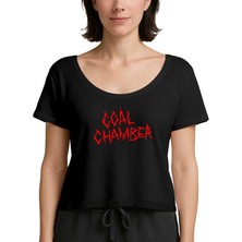 Zepplin Giyim Coal Chamber Logo Classic Siyah Kadın Tişört
