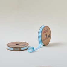 Biye Kalın Çizgili Katlı F09 Turkuaz 2 cm 25 Metre %65 Koton %35 Polyester