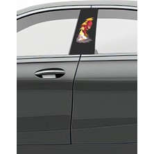 Pi Dekorasyon Araç Kapı Direk Kaplama Folyosu Desenli (Sağ Sol Takım) (2 Adet) - 22X50 cm