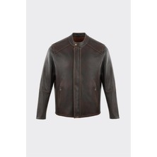 Elle Taba Deri Erkek Ceket