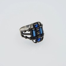 Silvalli 703B Safir Zirkon Gümüş Yüzük