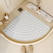 Vivo Store Vıvo 2 Adet Köşe Banyo Duş Paspası Küvet ve Duşakabin Paspasları 54X54 cm V-163