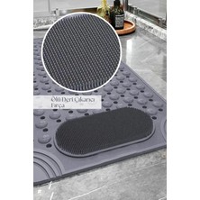 Vivo Store Vıvo Masaj Noktalı Paspas Banyo Duş Küvet Için Vantuzlu Su Drenajlı 69,5 x 36 cm